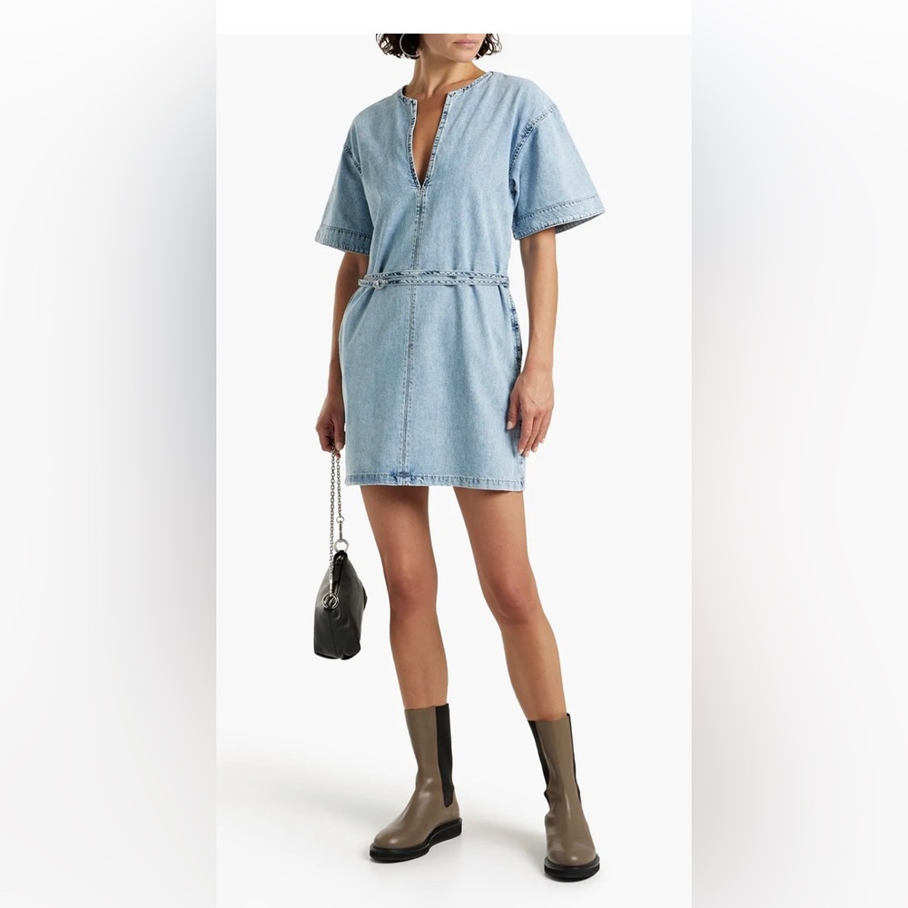 FRAME denim belted minidress